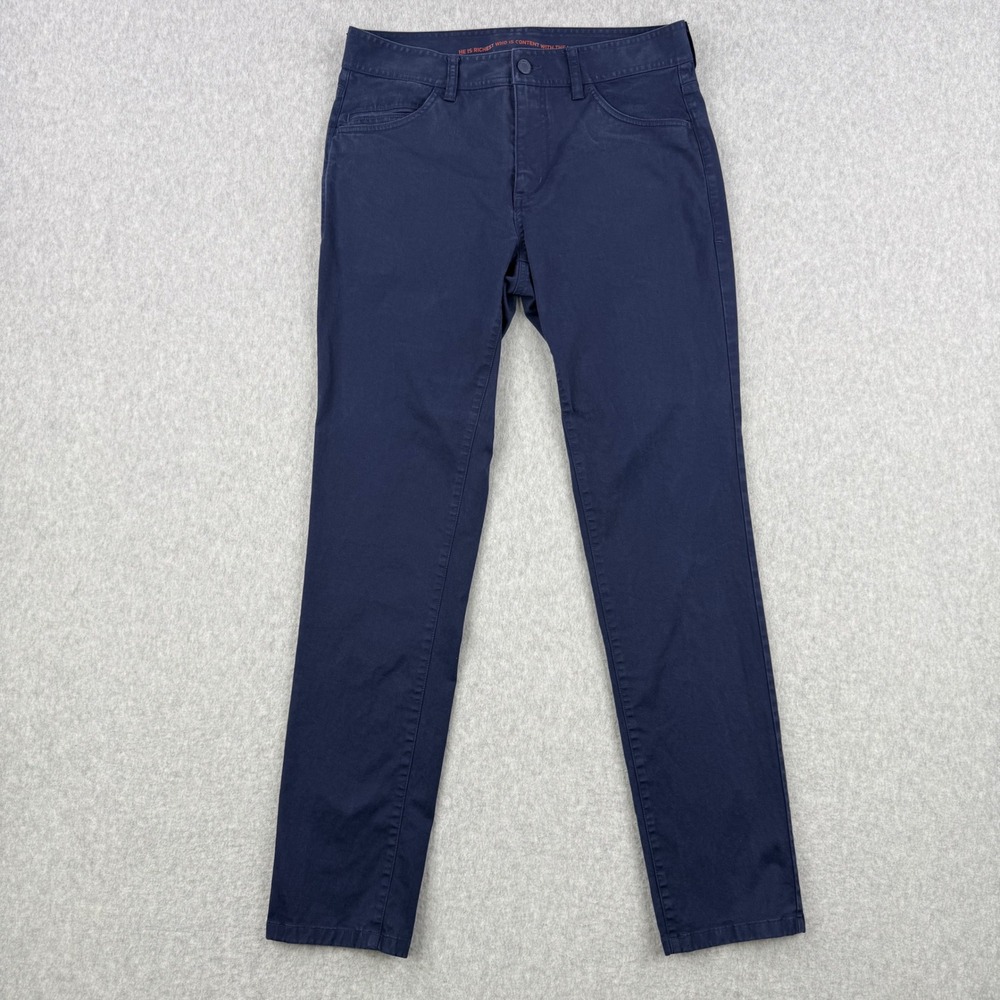 Rhone Jeans Mens 32x32 Navy Blue Everyday Twill 5 Pocket Stretch Slim Fit